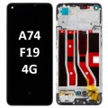 OPPO A74 / F19 4G (2021) LCD OLED touch screen (Original Service Pack) with frame [Black] 4907039